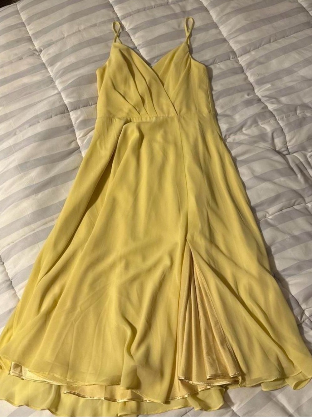 Lulu's Soft Yellow Spaghetti Strap Maxi Dress